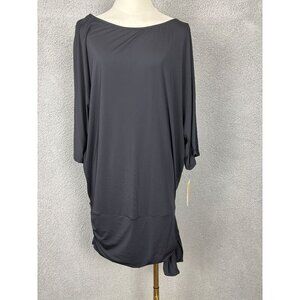 Michael Kors Women's Black Ruched Side Tie Dress  Cover Up Size Small NWT's